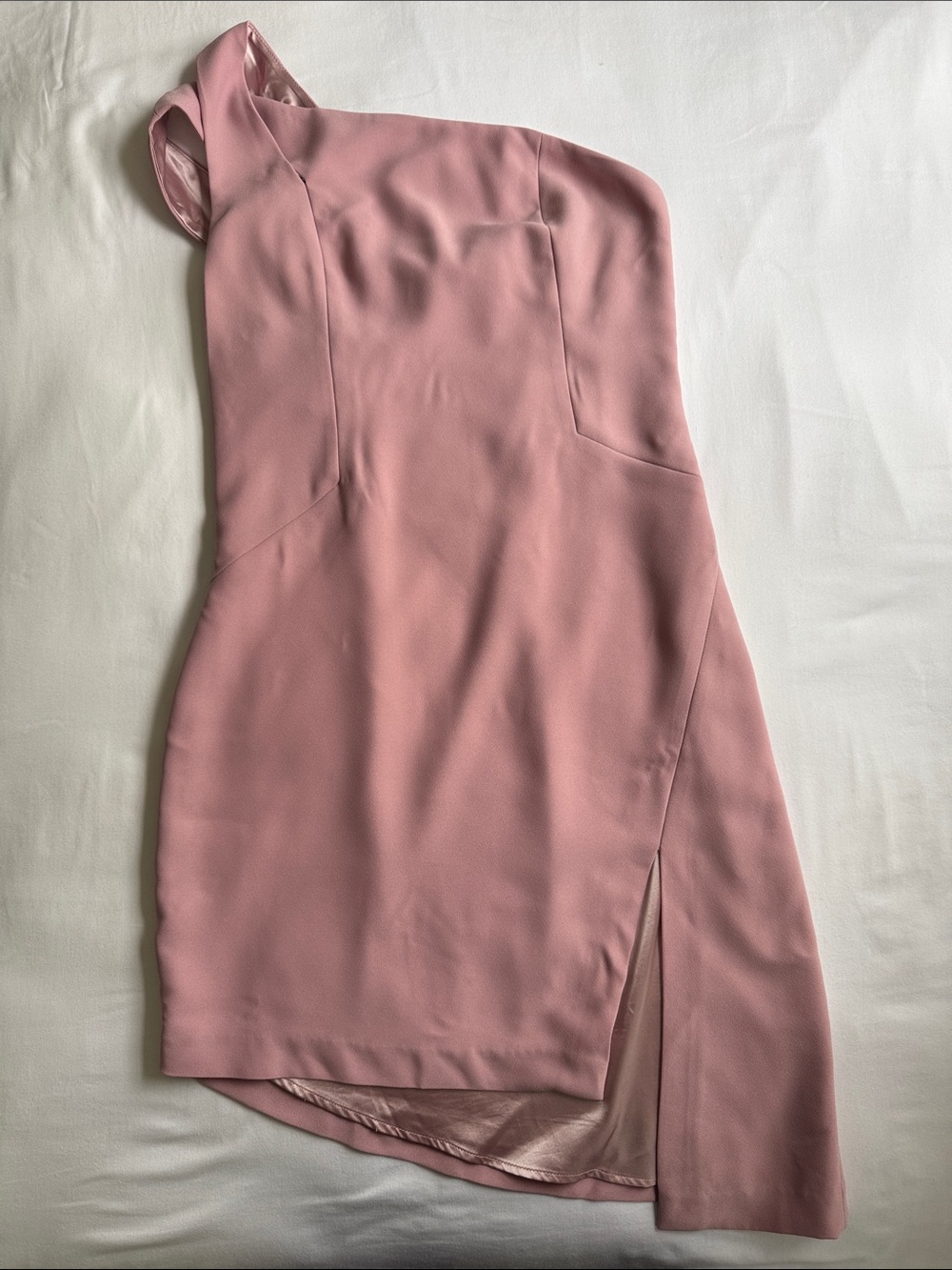 AQ/AQ | Dusty Rose One-Shoulder Cocktail Dress | Size: 6